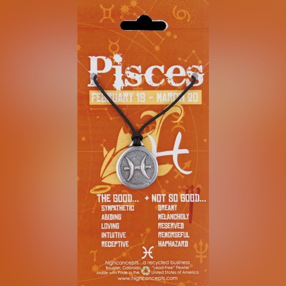 eco smart designs Jewelry - NWT Zodiac Pisces Cord Necklace
